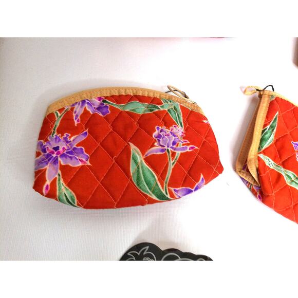 Vintage Star Travel Accessories Floral Print Quilted Travel Toiletry Set of 5 - Picture 4 of 11